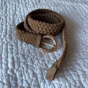 & Other Stories brown woven belt